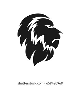 Lion Head Vector silhouette illustration
