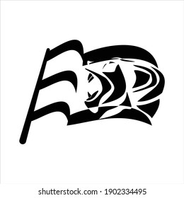 Logotipo de la bandera de Vektor de la cabeza del león