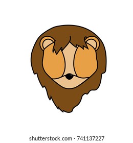 lion head wild cute animal