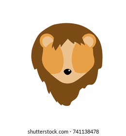 lion head wild cute animal