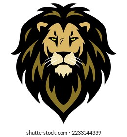 Lion Head Wild Esports Sports Mascot Logo Design Template Art