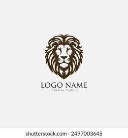 Lion head, wild, face, lion logo, lion icon, lion fully editable vector logo template
