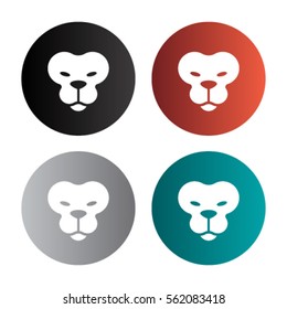 LION HEAD WILD SAFARI LOGO ICON SYMBOL TEMPLATE EMBLEM