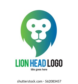 LION HEAD WILD SAFARI LOGO ICON SYMBOL TEMPLATE EMBLEM