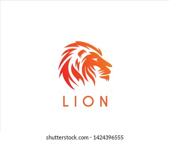  Lion Head wind Logo vector.