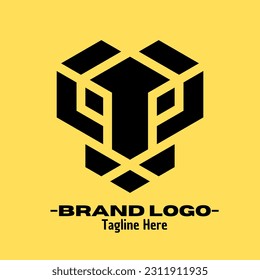 Lion heads logo design vector illustration