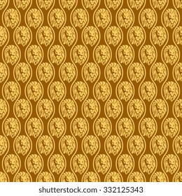 Lion heads on seamless pattern background. Wallpaper template