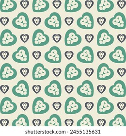 Lion heart sensitive trendy multicolor repeating pattern vector illustration background design