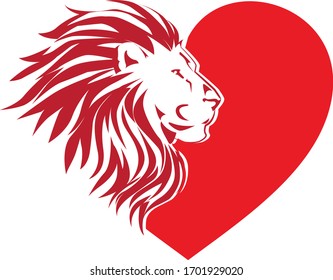 Lion heart symbol, representing strength, claw, protection and youth.