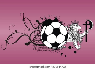 lion heraldic coat of arms tattoo soccer wallpaper in vector format very easy to edit