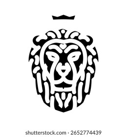lion heraldic glyph icon vector. lion heraldic sign. isolated symbol illustration