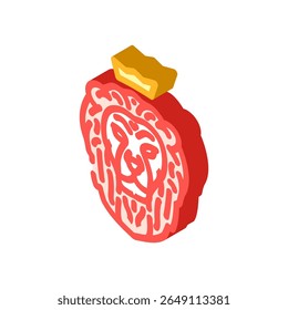 lion heraldic isometric icon vector. lion heraldic sign. isolated symbol illustration