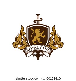 Lion Heraldry Logo Design Inspiration