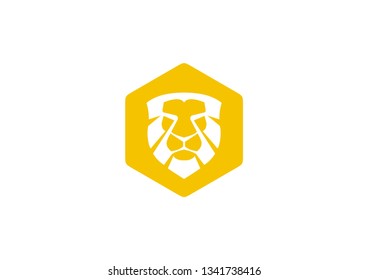 lion hexagon logo