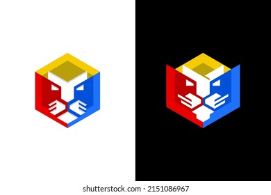 Lion with hexagon logo. Very suitable various business purposes also for symbol, logo, company name, brand name, icon and many more.
