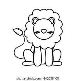 lion icon. Animal design. Vector graphic