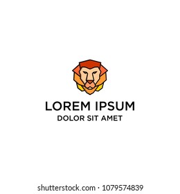 Lion icon. Flat design. vector Illustration 