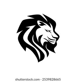 Icono de león. Ilustración vectorial de cabeza de león. Logotipo de la cabeza del león.