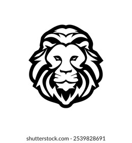 Icono de león. Ilustración vectorial de cabeza de león. Logotipo de la cabeza del león.