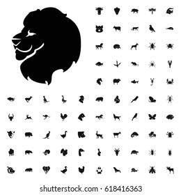 Lion icon illustration isolated vector sign symbol. animals icons vector set. on white background