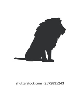 Lion icon illustration, Lion Silhouette