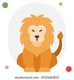 Lion Icon Illustration, for web, app, infographic, etc