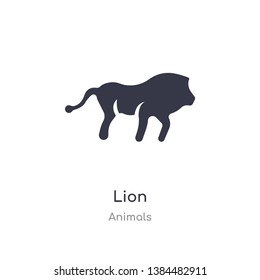 lion icon. isolated lion icon vector illustration from animals collection. editable sing symbol can be use for web site and mobile app