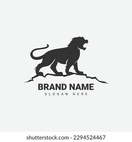 lion icon. isolated vector image for emblem and logo. courage, valor and power symbol
