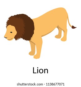 Lion icon. Isometric of lion vector icon for web design isolated on white background