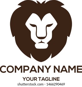 LION  ICON LABEL LOGO VECTOR DESIGNS BROWN