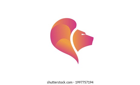 Lion icon logo design template element