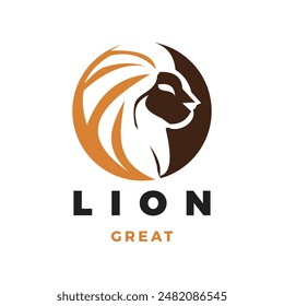 Lion Icon Logo Design Template
