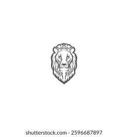 Lion icon logo flat vector design