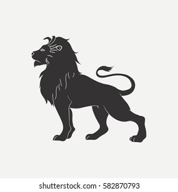Lion icon. Logo template. Vector illustration.