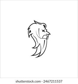 diseño del Vector del logotipo del icono del león