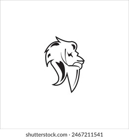 lion icon logo vector design