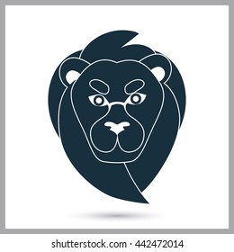 Lion icon on the background