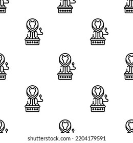 Löwensymbol-Muster. Nahtlose Löwenmuster auf weißem Hintergrund.