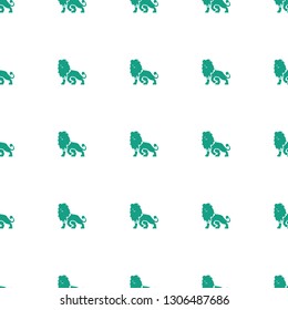 lion icon pattern seamless white background. Editable filled lion icon. lion icon pattern for web and mobile.