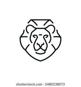 Lion icon. Simple lion icon for social media, app, and web design. Vector illustration.