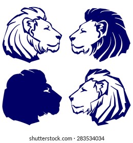 lion icon sketch collection cartoon vector illustration