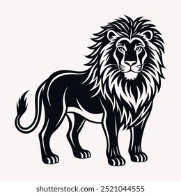  A lion icon vector art illustration