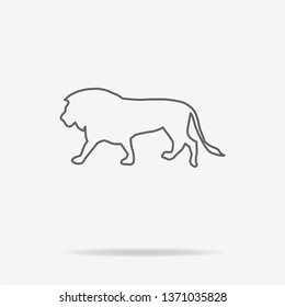 Lion icon. Vector concept illustration for design.
