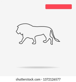 Lion icon. Vector concept illustration for design.