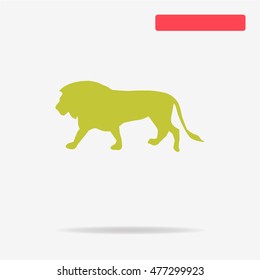 Lion icon. Vector concept illustration for design.