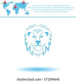 Lion  icon. Vector design. 