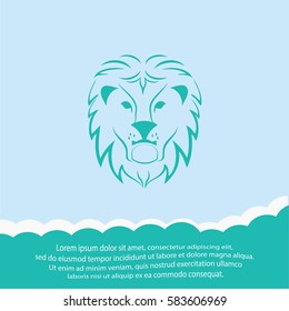 Lion  icon. Vector design.