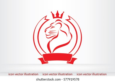 Lion icon vector illustration.