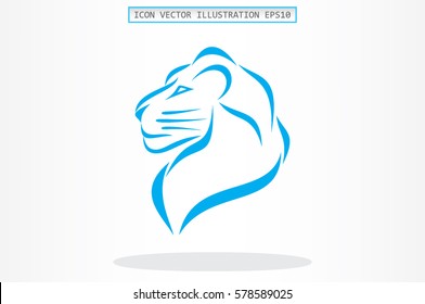 Lion icon vector illustration.