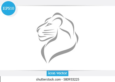 Lion icon vector illustration.